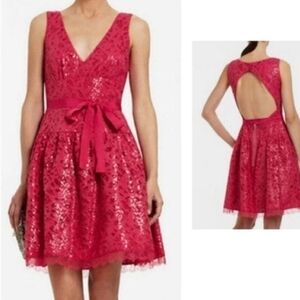 BCBGMaxazria pink sequin Sleeveless dress size 8